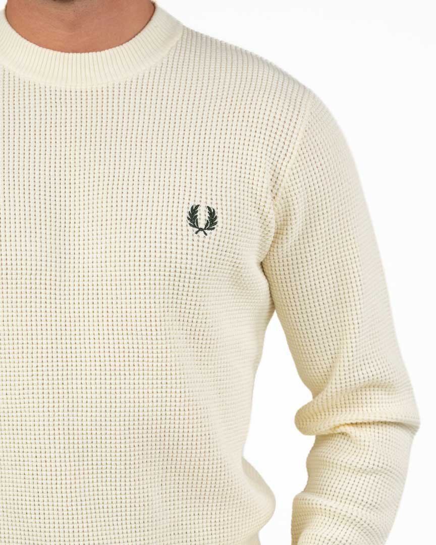 Maglione Girocollo a Nido d'Ape - Fred Perry