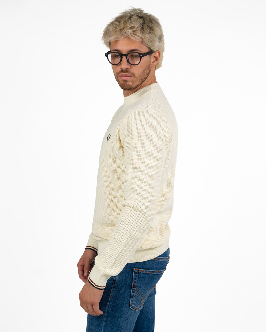 Maglione Girocollo a Nido d'Ape - Fred Perry