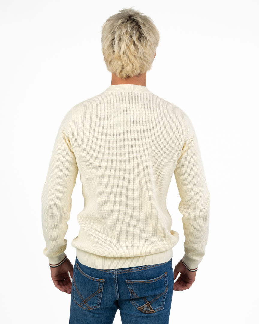 Maglione Girocollo a Nido d'Ape - Fred Perry