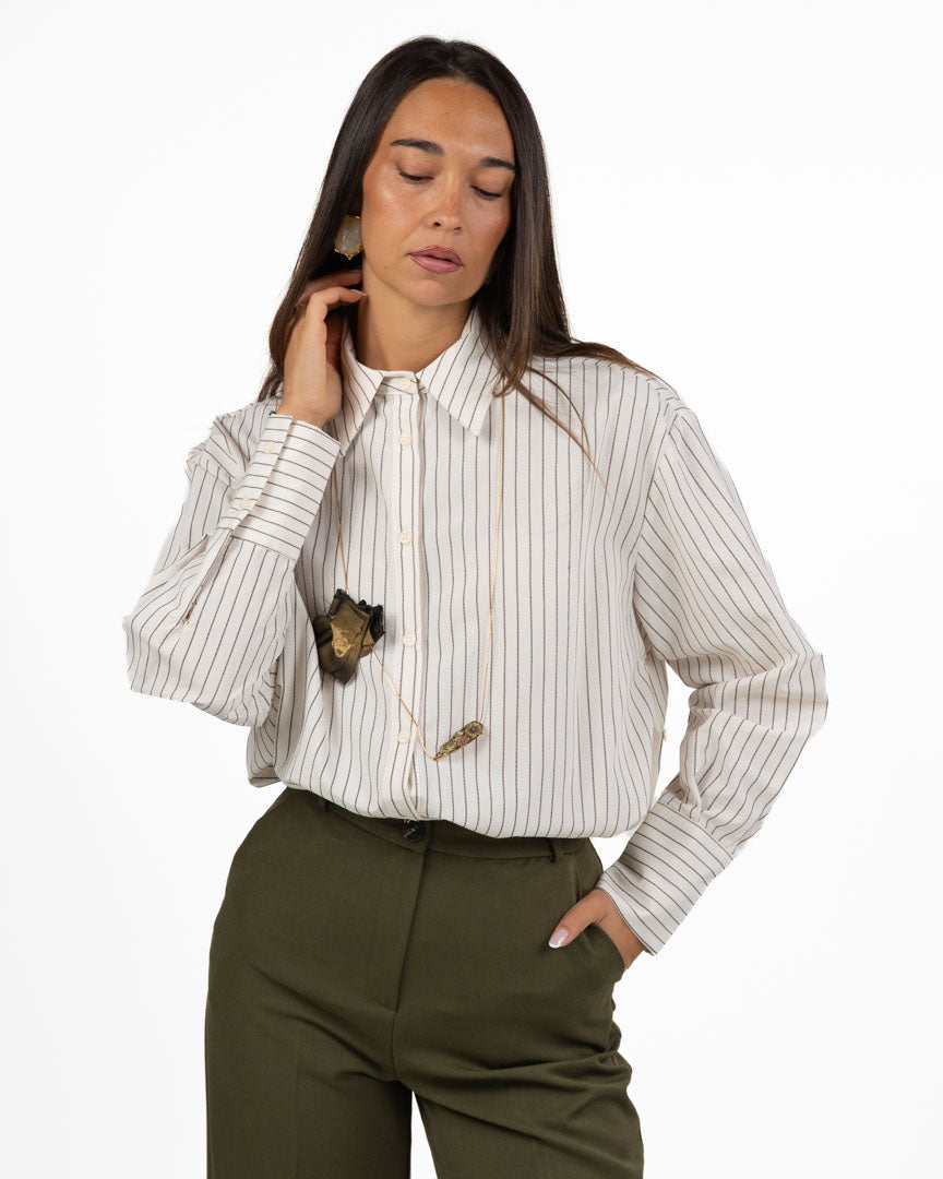 Camicia Oversize Rigata - Souvenir