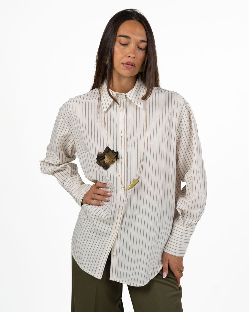Camicia Oversize Rigata - Souvenir
