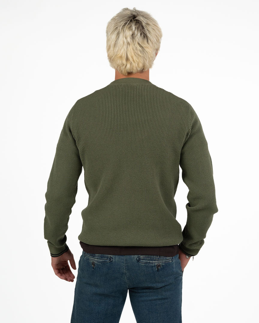 Maglione Girocollo a Nido d'Ape - Fred Perry
