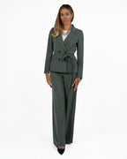 Completo Verde Salvia con Blazer Doppiopetto e Pantaloni Palazzo - Emme Marella
