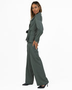 Completo Verde Salvia con Blazer Doppiopetto e Pantaloni Palazzo - Emme Marella