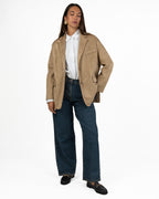 Giacca Blazer Effetto Camoscio Color Cammello - Have One