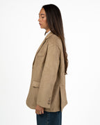 Giacca Blazer Effetto Camoscio Color Cammello - Have One