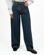 Jeans Straight Leg Denim Blu Scuro - Have One