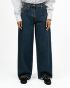 Jeans Straight Leg Denim Blu Scuro - Have One