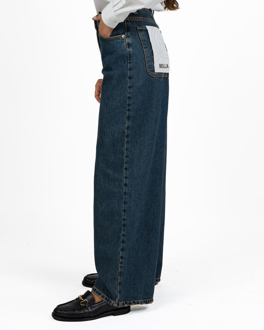 Jeans Straight Leg Denim Blu Scuro - Have One
