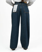 Jeans Straight Leg Denim Blu Scuro - Have One