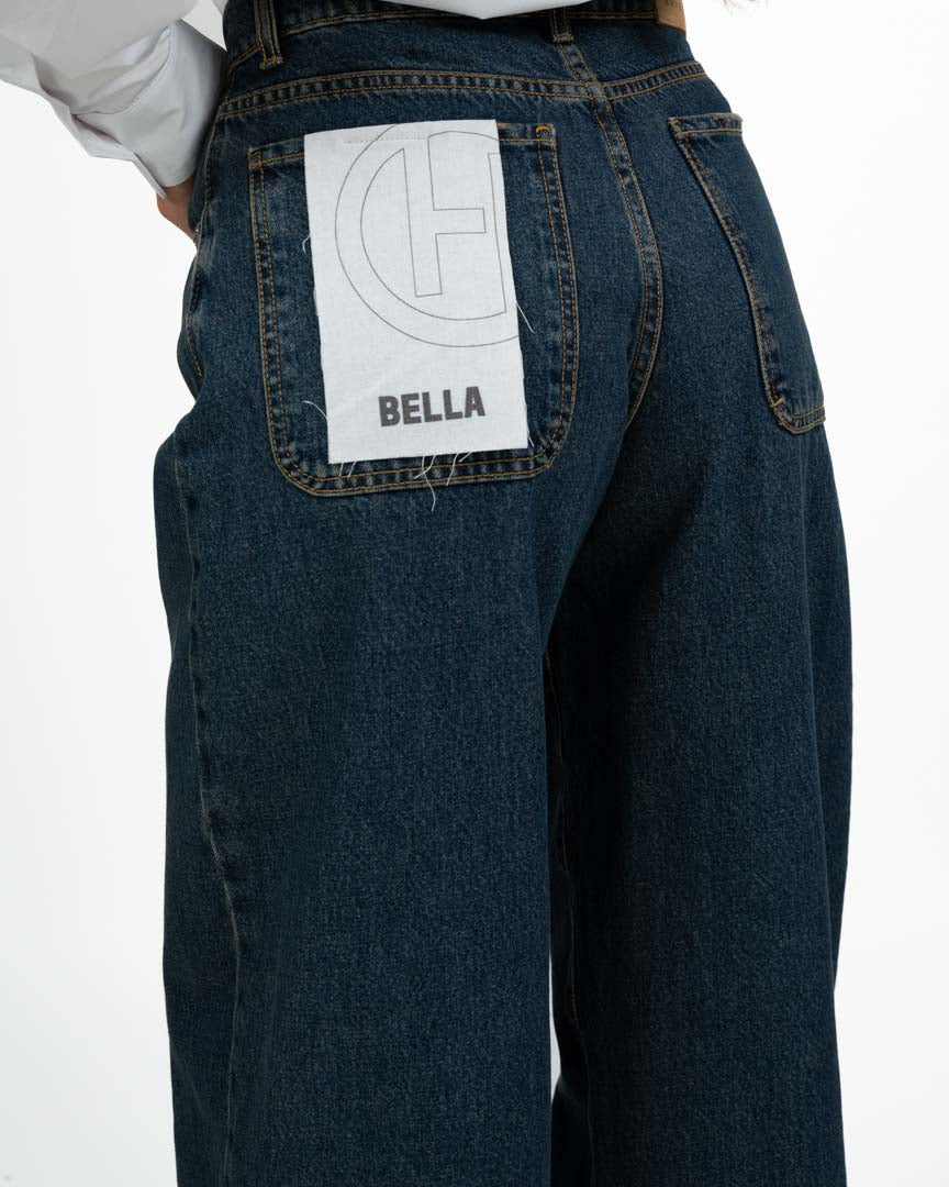 Jeans Straight Leg Denim Blu Scuro - Have One