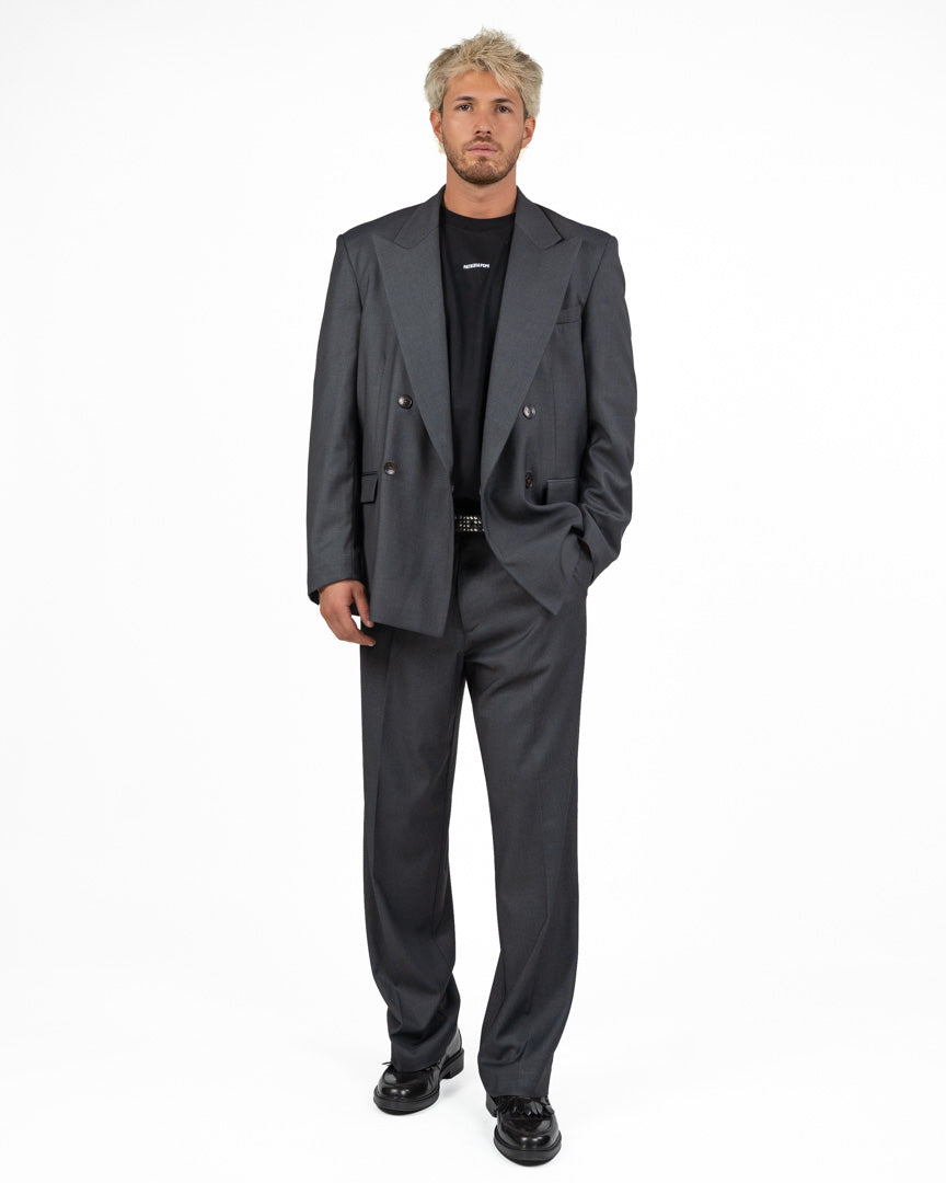 Abito Sartoriale Doppiopetto – Grigio Antracite Oversize - I'M Brian