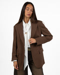 Blazer Monopetto Marrone Cioccolato Sartoriale - Weekend Max Mara
