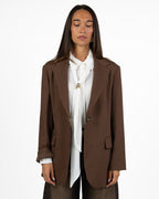 Blazer Monopetto Marrone Cioccolato Sartoriale - Weekend Max Mara