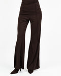 Pantaloni Flare Marrone Cioccolato a Vita Alta - Gaudì