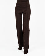 Pantaloni Flare Marrone Cioccolato a Vita Alta - Gaudì