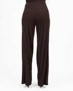 Pantaloni Flare Marrone Cioccolato a Vita Alta - Gaudì