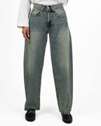 Jeans Straight Leg Denim Medio Acid Wash - Have One