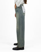 Jeans Straight Leg Denim Medio Acid Wash - Have One