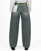 Jeans Straight Leg Denim Medio Acid Wash - Have One
