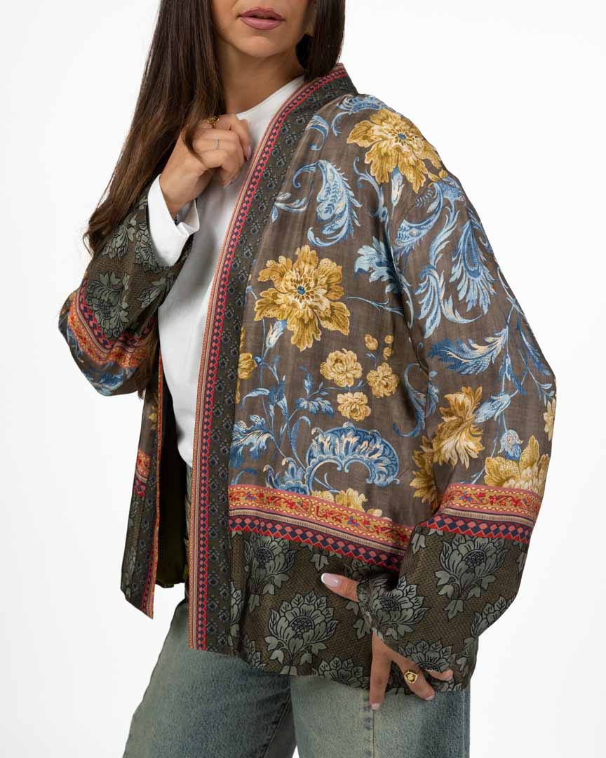 Kimono con Stampa Etnico-Floreale - Wu Side
