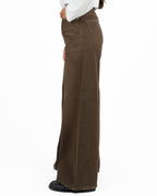 Jeans Wide Leg Marrone Cioccolato a Vita Alta - Roy Roger's