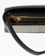 Borsa a Mano  in Pelle Martellata Nera - Elisabetta Franchi