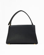 Borsa a Mano  in Pelle Martellata Nera - Elisabetta Franchi