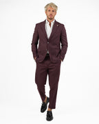 Abito Sartoriale Color Borgogna Fiammato - Oveer/D