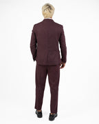 Abito Sartoriale Color Borgogna Fiammato - Oveer/D