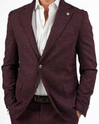 Abito Sartoriale Color Borgogna Fiammato - Oveer/D