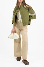 Giacca in Cotone Ricamato kaki - Weekend Max Mara