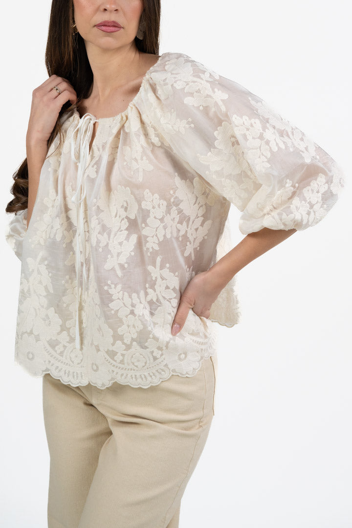 Blusa Floreale bianca - Gaudì