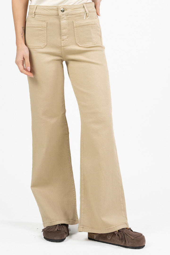 Pantaloni Regular Fit Beige - Emme Marella