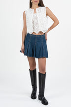 Gilet Crochet bianco - Emme Marella