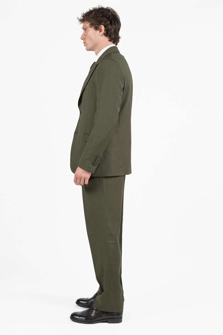 Abito Sartoriale in Tessuto Marzotto verde oliva - Berti Mode Collection