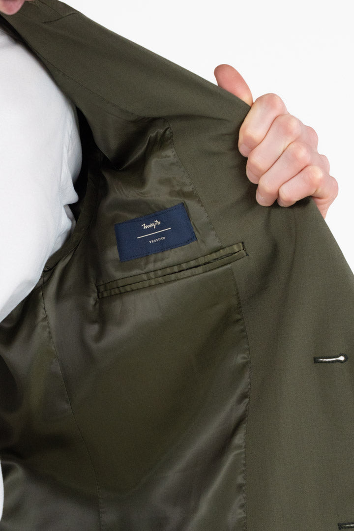 Abito Sartoriale in Tessuto Marzotto verde oliva - Berti Mode Collection