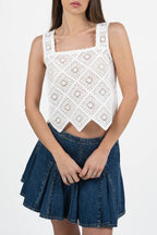 Top Crochet bianco - Emme Marella