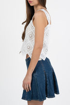 Top Crochet bianco - Emme Marella