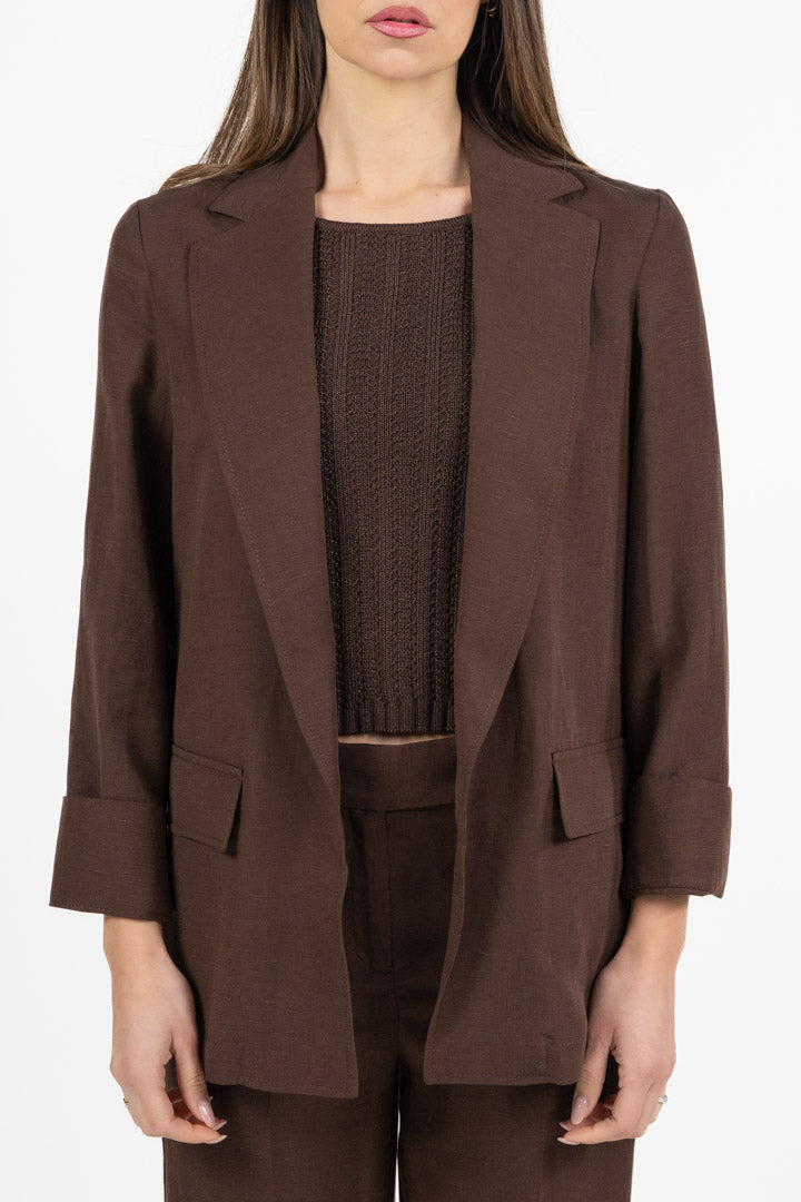 Blazer Monopetto Marrone - PennyBlack