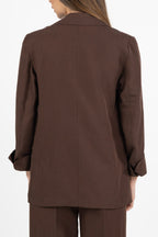 Blazer Monopetto Marrone - PennyBlack