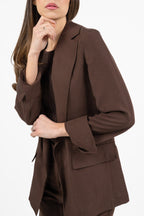 Blazer Monopetto Marrone - PennyBlack