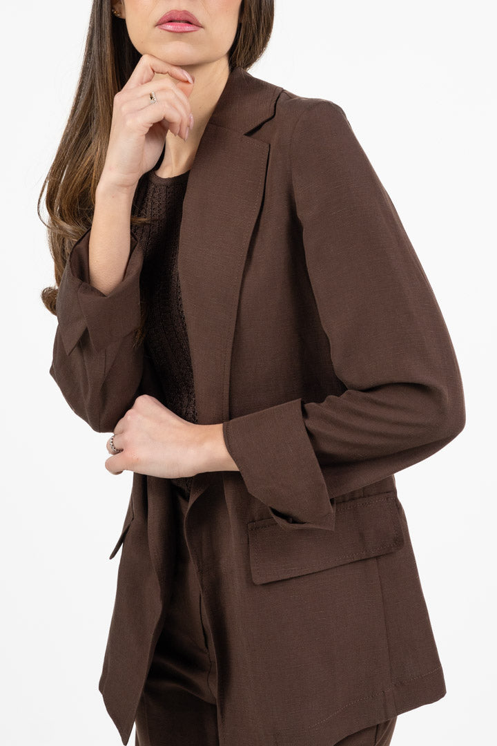 Blazer Monopetto Marrone - PennyBlack