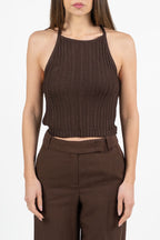 Top A Costine Marrone - PennyBlack