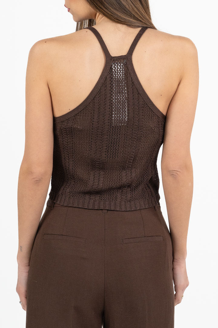 Top A Costine Marrone - PennyBlack