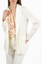 Giacca Blazer Monopetto Avorio - PennyBlack