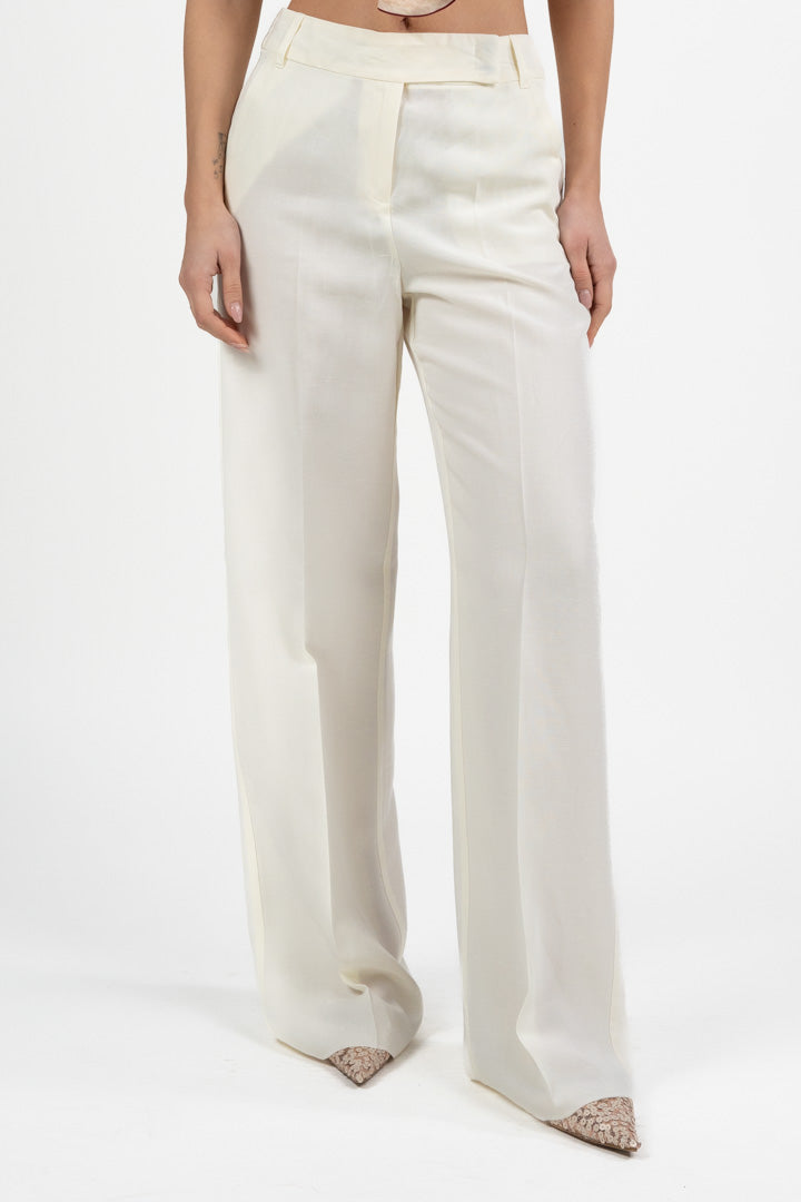 Pantalone Fluido Avorio - PennyBlack