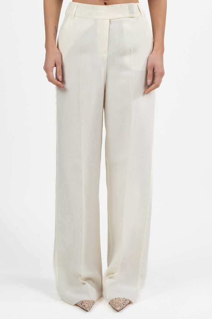 Pantalone Fluido Avorio - PennyBlack