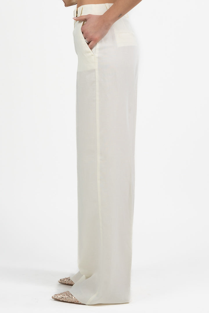 Pantalone Fluido Avorio - PennyBlack