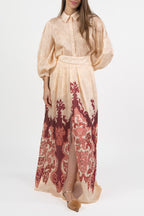 Camicia in Texture Operata con Maniche a Palloncino - Hanita